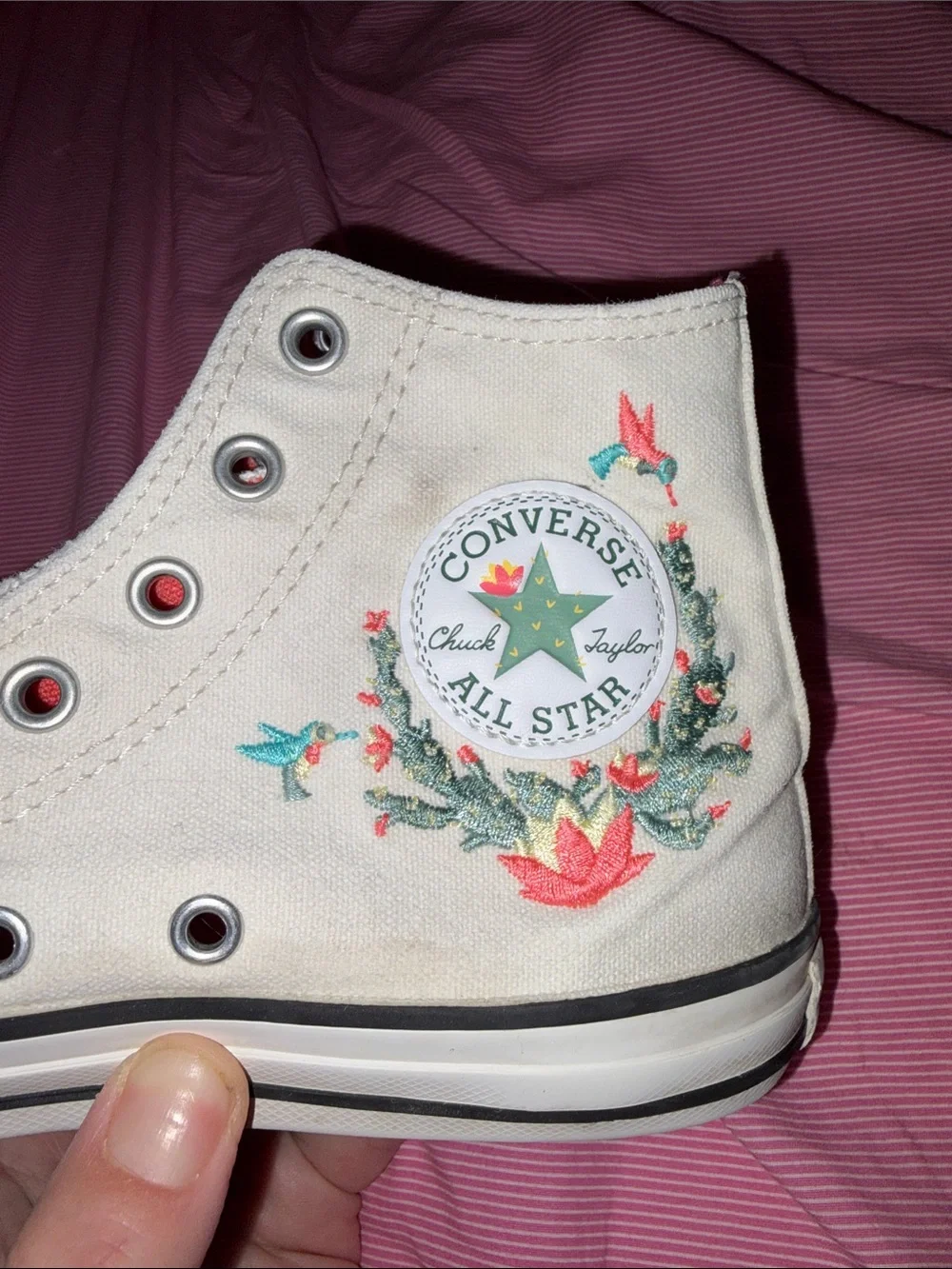 Converse Chuck Taylor All Star Succulent & Hummingbird Embroidered Sneakers